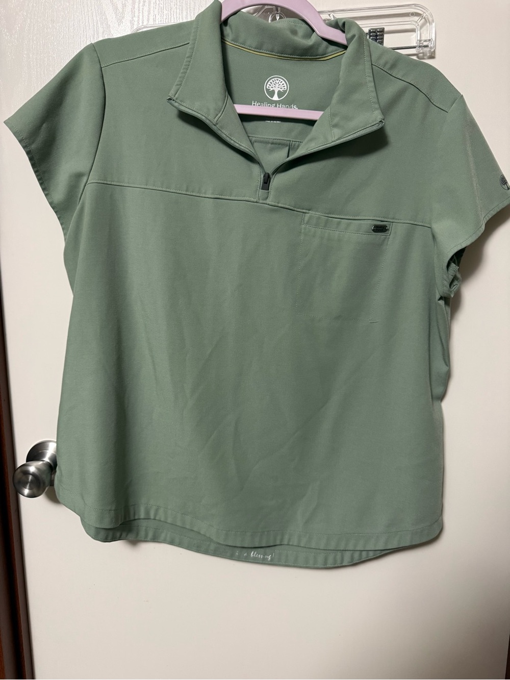 Healing Hands Sage Green Scrub Set Size M